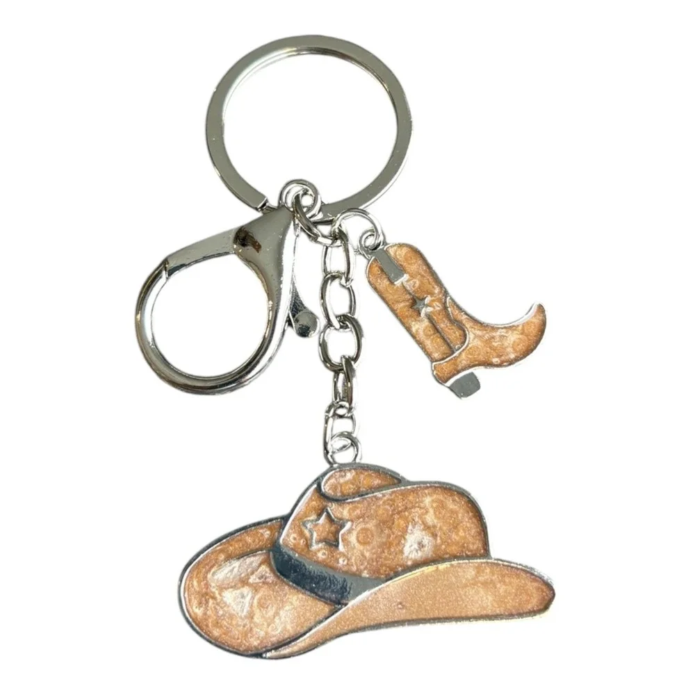 Women's Tan Brown Silver Tone 3.5